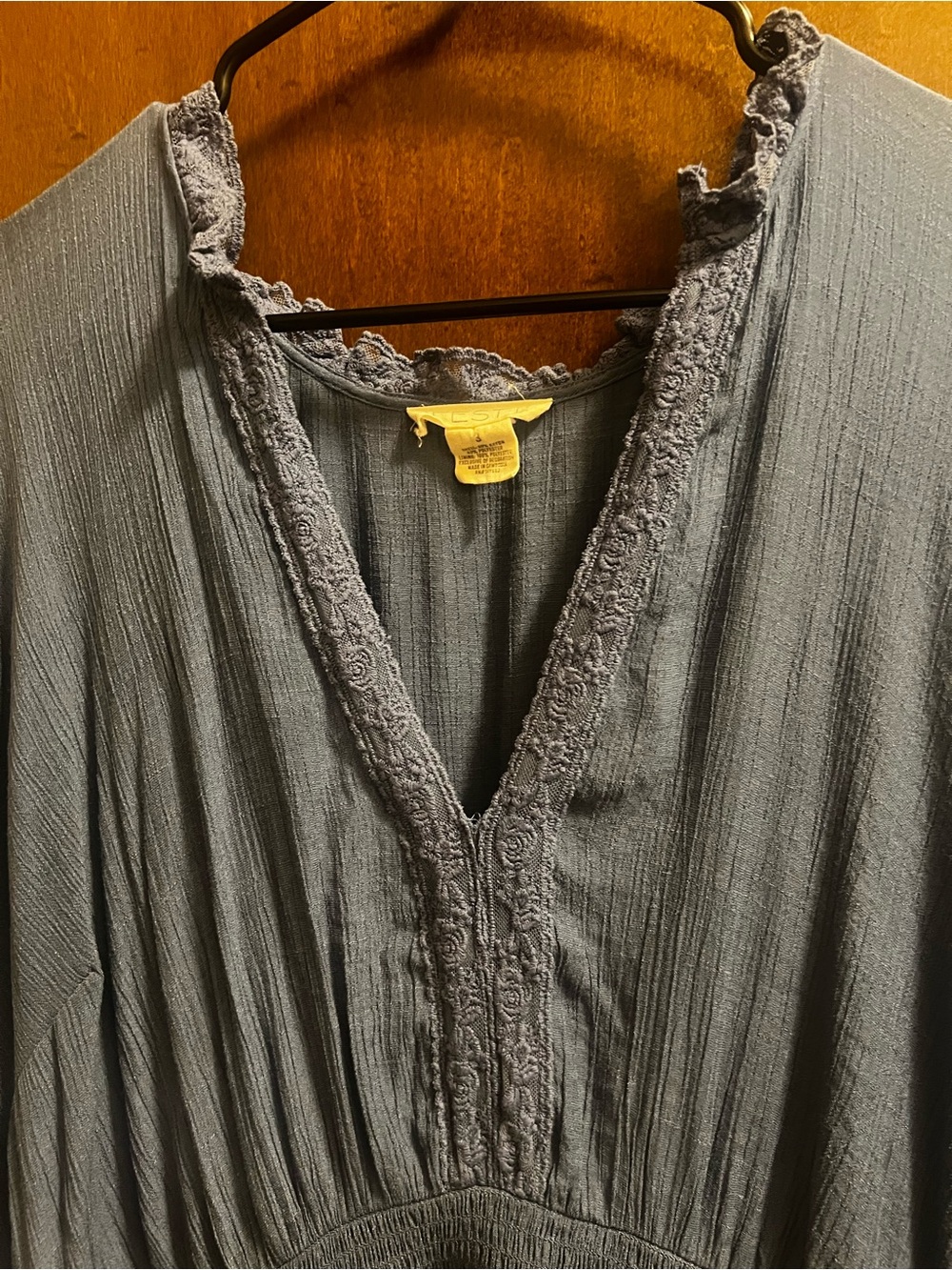 Torrid Festi Blue Long Sleeve V-Neck Maxi Dress - Picture 6 of 7
